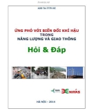 Hỏi đáp: Ứng phó với biến đổi khí hậu trong năng lượng và giao thông