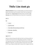 Thiếu Lâm danh gia