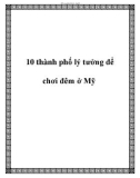 10 thành phố lý tưởng để chơi đêm ở Mỹ