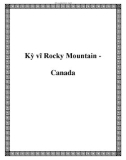 Kỳ vĩ Rocky Mountain Canada