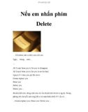 Nếu em nhấn phím Delete…