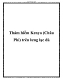 Thám hiểm Kenya (Châu Phi) trên lưng lạc đà