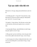 Tại sao sinh viên thi rớt