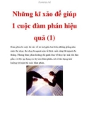 Những kĩ xảo để giúp 1 cuộc đàm phán hiệu quả (1)