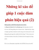 Những kĩ xảo để giúp 1 cuộc đàm phán hiệu quả (2)