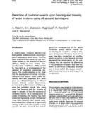 Báo cáo lâm nghiệp: Detection of cavitation events upon freezing and of water in stems using ultrasound technique