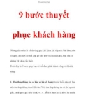 9 bước thuyết phục khách hàng