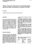 Báo cáo lâm nghiệp: Effects of long-term water stress on net photosynthesis, growth and water-use efficiency of conifers in the field