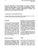 Báo cáo lâm nghiệp: resistance of two Douglas fir species (Pseudotsuga menziesii (Mirb.) Franco and Pseudotsuga macrocarpa (Torr.) Mayr.): relative importance of water use efficiency and root growth potentia