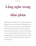 Lắng nghe trong đàm phán