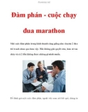 Đàm phán - cuộc chạy đua marathon