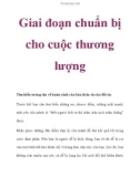 Giai đoạn chuẩn bị cho cuộc thương lượng