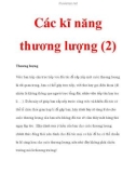 Các kĩ năng thương lượng (2)