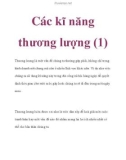 Các kĩ năng thương lượng (1)