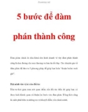 5 bước để đàm phán thành công