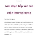 Giai đoạn tiếp xúc của cuộc thương lượng