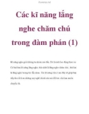 Các kĩ năng lắng nghe chăm chú trong đàm phán (1)