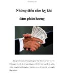 Những điều cấm kỵ khi đàm phán lương