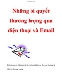 Những bí quyết thương lượng qua điện thoại và Email