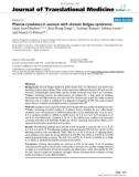 báo cáo hóa học: Plasma cytokines in women with chronic fatigue syndrome