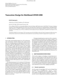 Báo cáo hóa học: Transceiver Design for Multiband OFDM UWB