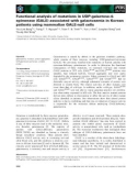 Báo cáo khoa học: Functional analysis of mutations in UDP-galactose-4epimerase (GALE) associated with galactosemia in Korean patients using mammalian GALE-null cells