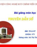 Bài giảng Truyền dẫn số: Chương 2 - Vũ Thị Thúy Hà