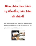 Đàm phán theo trình tự tiến dần, luôn bám sát chủ đề