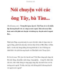 Nói chuyện với các ông Tây, bà Tàu...