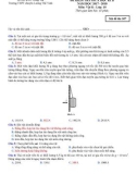 Đề kiểm tra giữa HK 2 môn Vật lí lớp 10 năm 2017-2018 - THPT Chuyên Lương Thế Vinh - Mã đề 357