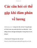 Các câu hỏi có thể gặp khi đàm phán về lương