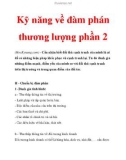 Kỹ năng về đàm phán thương lượng phần 2