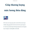 Giúp thương lượng mức lương thỏa đáng