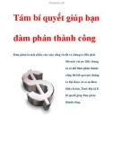 Tám bí quyết giúp bạn đàm phán thành công