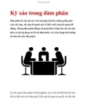 Kỹ xảo trong đàm phán