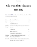 Cấu trúc đề thi tiếng anh năm 2012