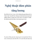 Nghệ thuật đàm phán tăng lương