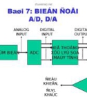 Bài giảng Kỹ thuật số - Phần 5: Biến đổi A/D, D/A