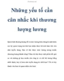 Những yếu tố cần cân nhắc khi thương lượng lương