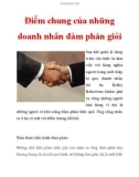 Điểm chung của những doanh nhân đàm phán giỏi