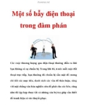 Một số bẫy điện thoại trong đàm phán