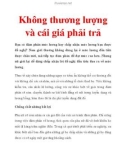 Không thương lượng và cái giá phải trả