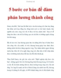 5 bước cơ bản để đàm phán lương thành công