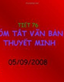 Tóm tắt văn bản thuyết minh