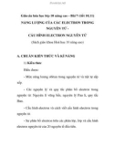 Giáo án hóa học lớp 10 nâng cao - Bài 7 (tiết 10,11) NĂNG LƯỢNG CỦA CÁC ELECTRON TRONG NGUYÊN TỬ CẤU HÌNH ELECTRON NGUYÊN TỬ (