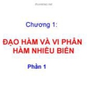 Chương 1: ĐẠO HÀM VÀ VI PHÂN HÀM NHIỀU BIẾN