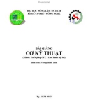 Bài giảng Cơ kỹ thuật - Vương Thành Tiên (Biên soạn)