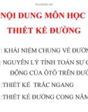 Chương 1: Khái niệm chung về đường ô tô