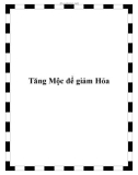 Tăng Mộc để giảm Hỏa