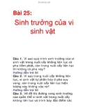 Bài 25: Sinh trưởng của vi sinh vật